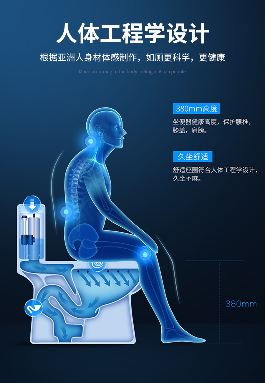 家用衛生間馬桶 普通陶瓷坐便器 沖水抽水馬桶 一體式座便節水防臭靜音虹吸式馬桶 2899